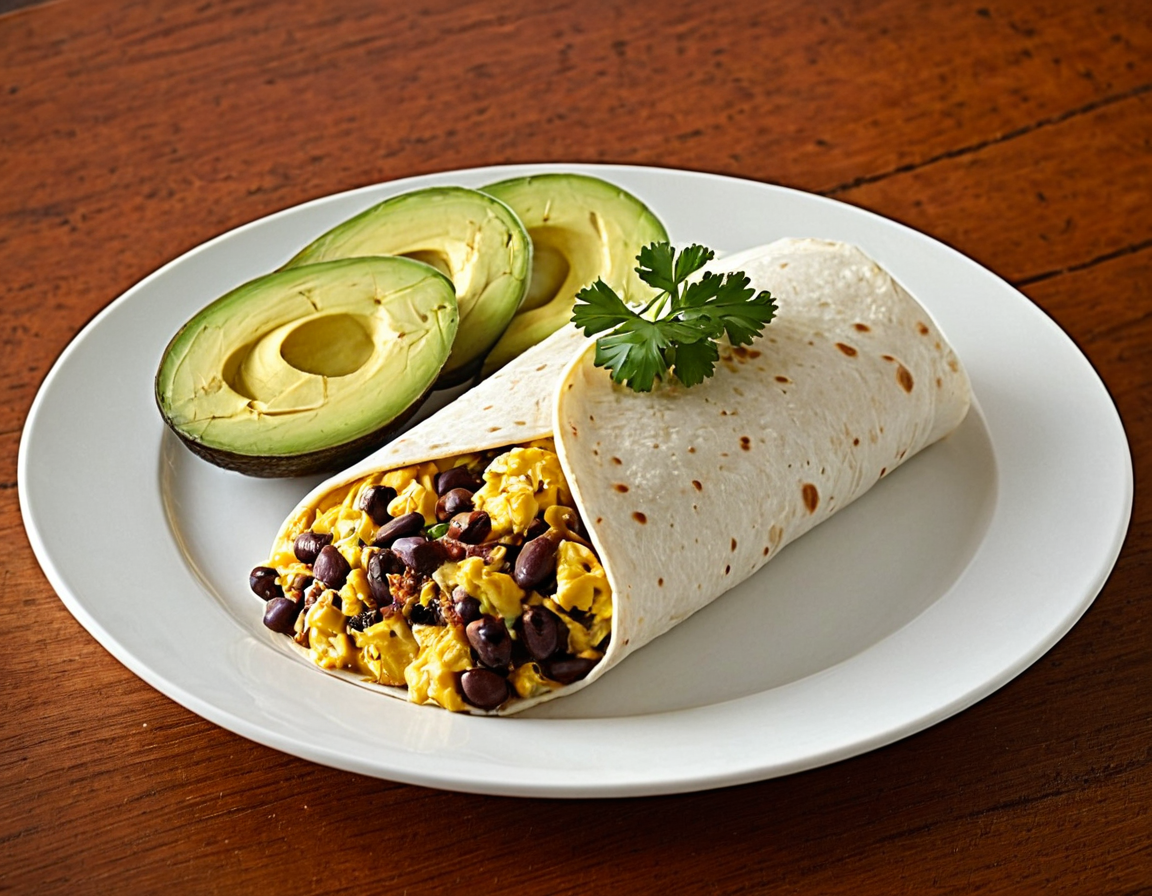 Featured image for blog post: High Protein Breakfast Burrito - Scrambled Eggs & Black B...